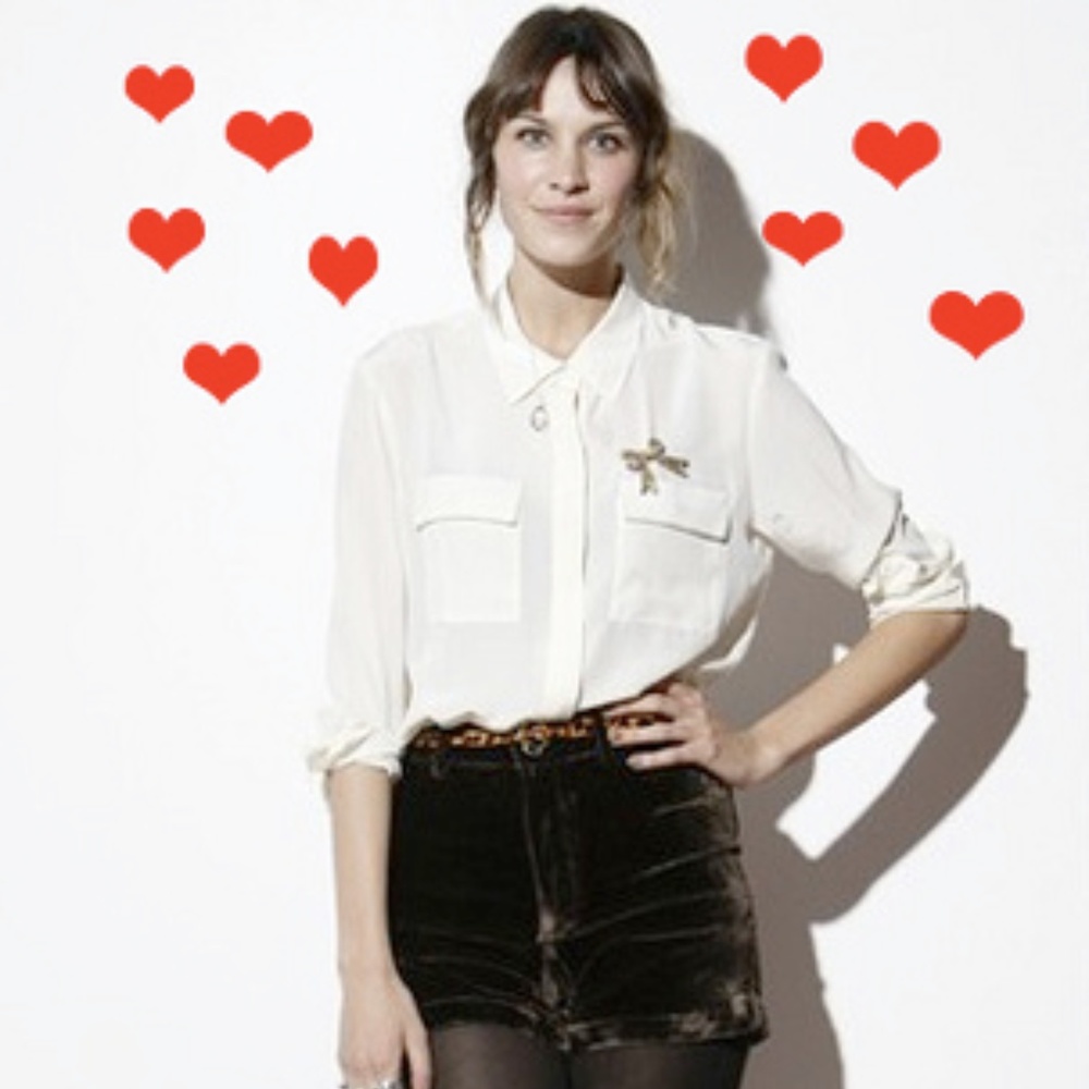 Alexa Chung for Madewell Velvet Billie Shorts